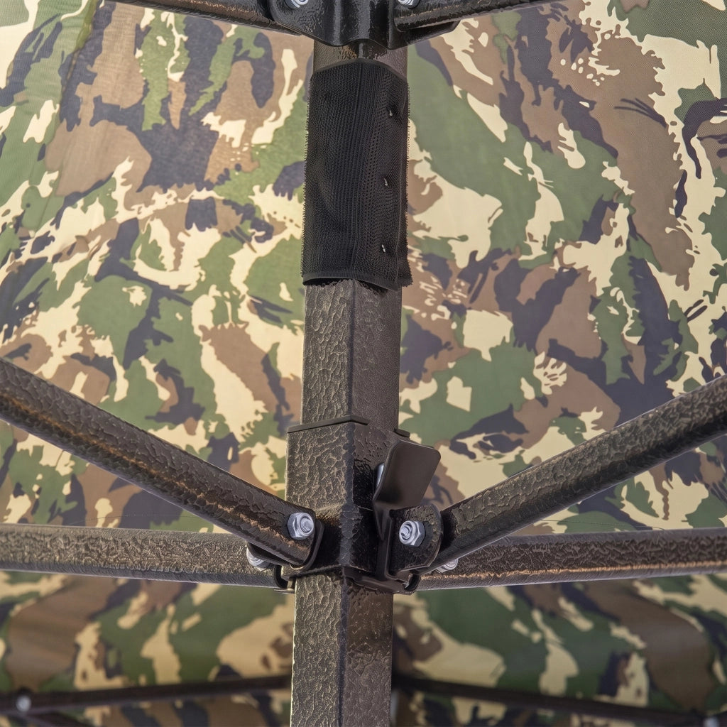 Gazebo A Fisarmonica 3x3 m da Giardino  Pieghevole in Acciaio Camouflage