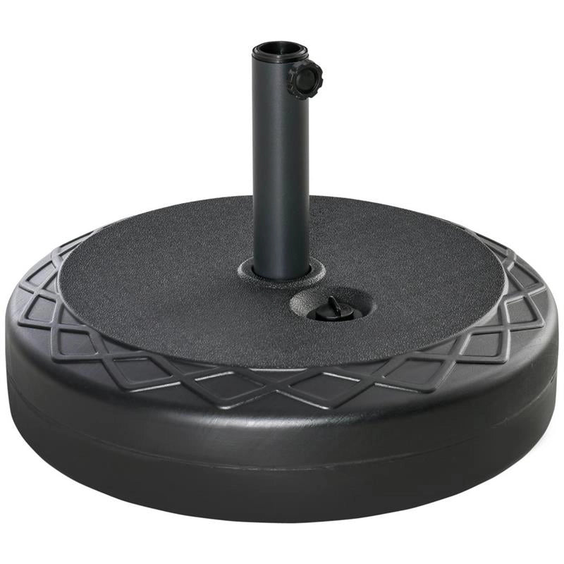 BASE PER OMBRELLONE ROTONDA Ø55CM IN PLASTICA DA 30 KG NERO