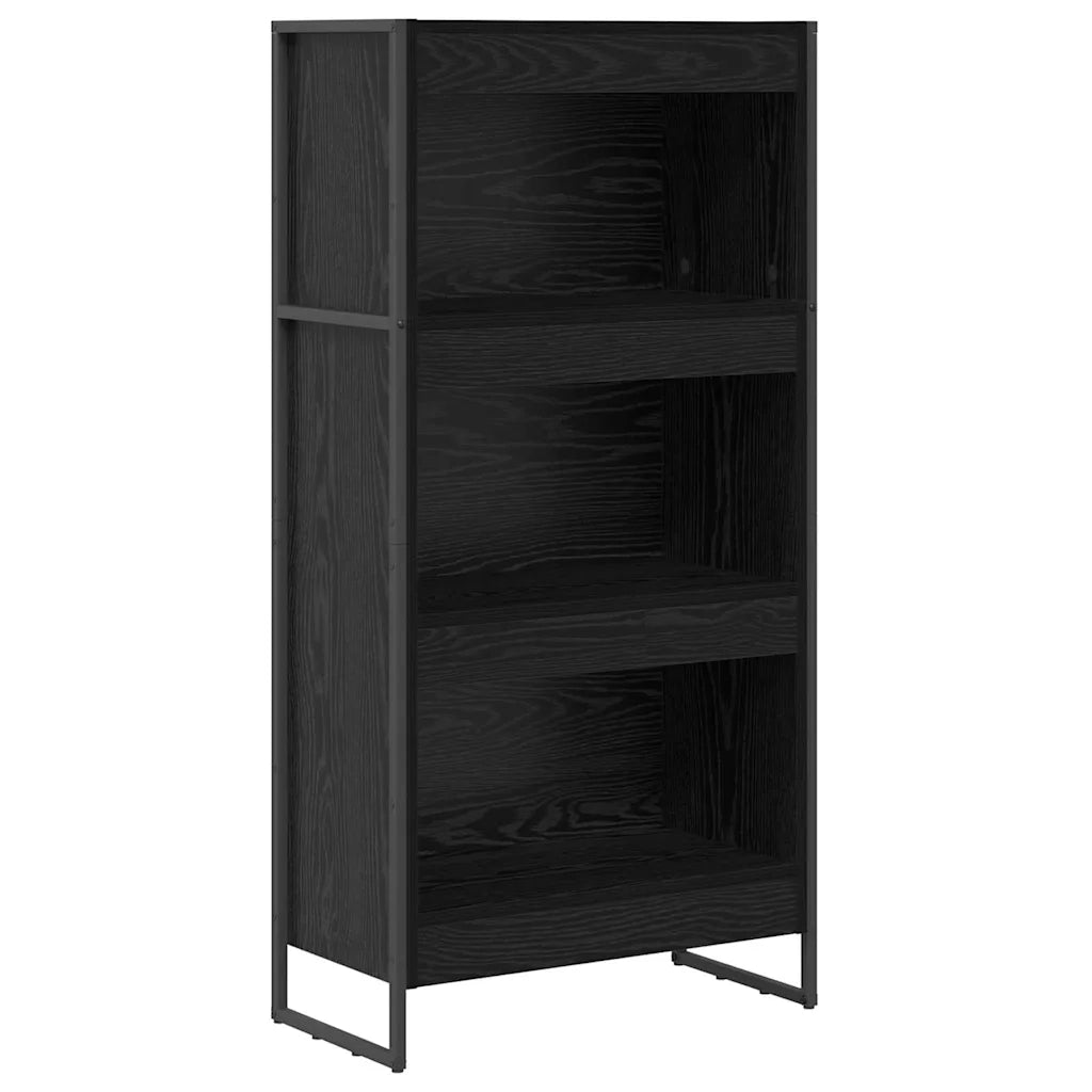 Armadio per Libri Rovere Nero 60 x 30 x 121 cm