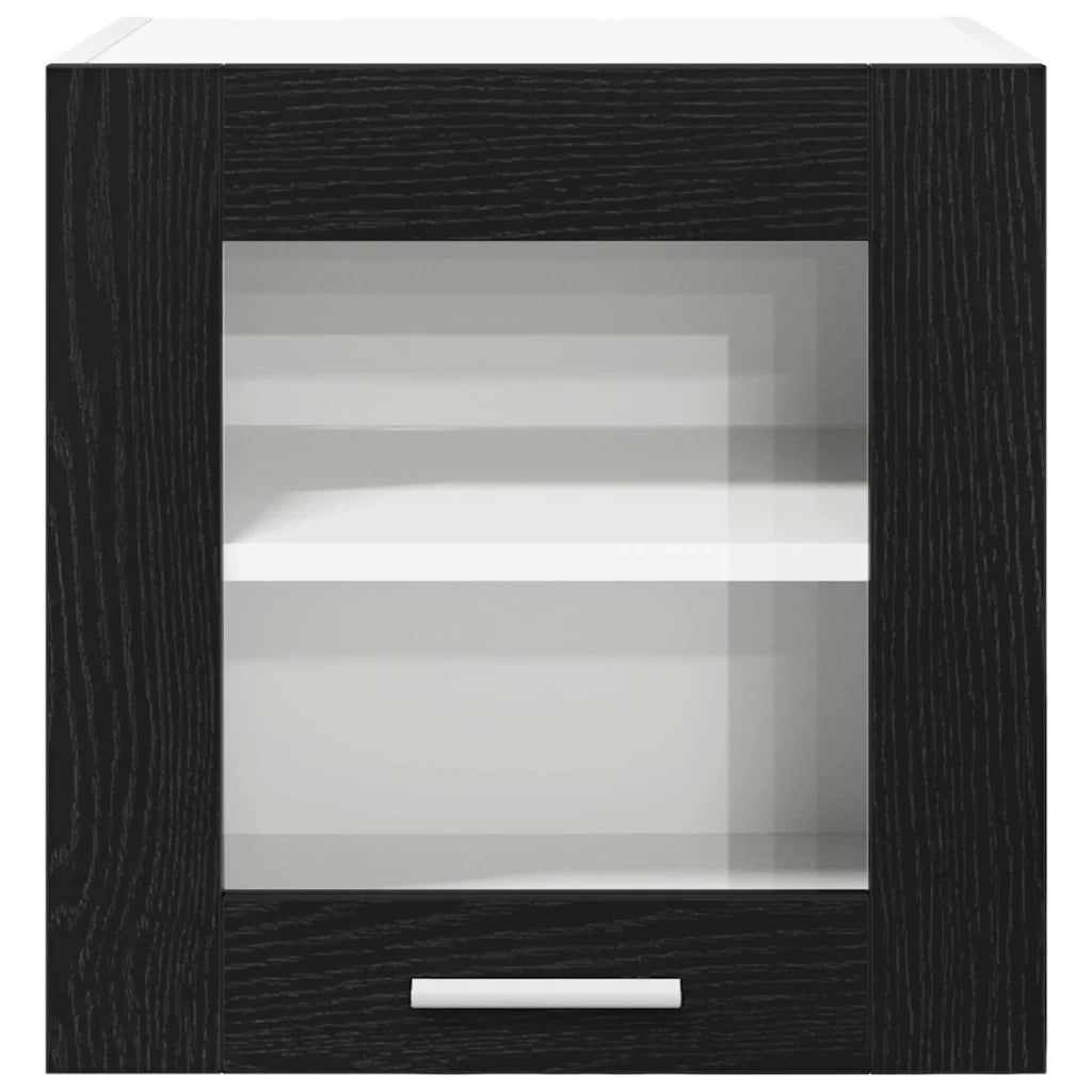 Armadio pensile con porta 2 pcs Rovere Nero 40 x 31 x 40 cm 884197
