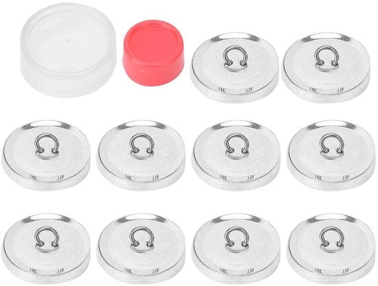 Kit per bottoni autoadesivi - 25 mm - Base rotonda - Ideale per abbigliamento e accessori - Adatto a tutti