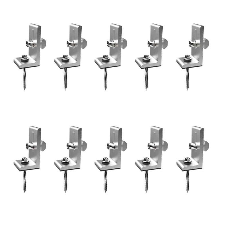 Piedi a L per Fissaggio di Pannelli Solari Fotovoltaici (10 Pezzi) SKU-11583