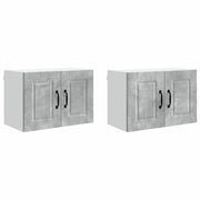 Pensile da cucina | Armadietto a muro PORTO 2 pz Grigio cemento 60 x 31 x 40 cm