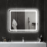 Specchio Bagno 60x80 cm LED Touch con Luce Dimmerabile a 3 Temperature e Antiappannamento
