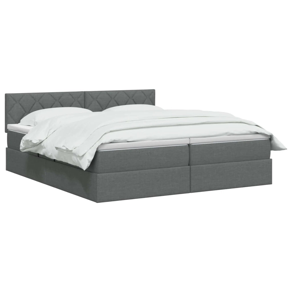 Letto con contenitore LED e materasso Grigio Scuro 180 x 200 cm 3459361