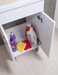 Mobile Lavatoio in ABS 50x50x88 cm 2 Ante Ambrosini Doris Bianco Opaco