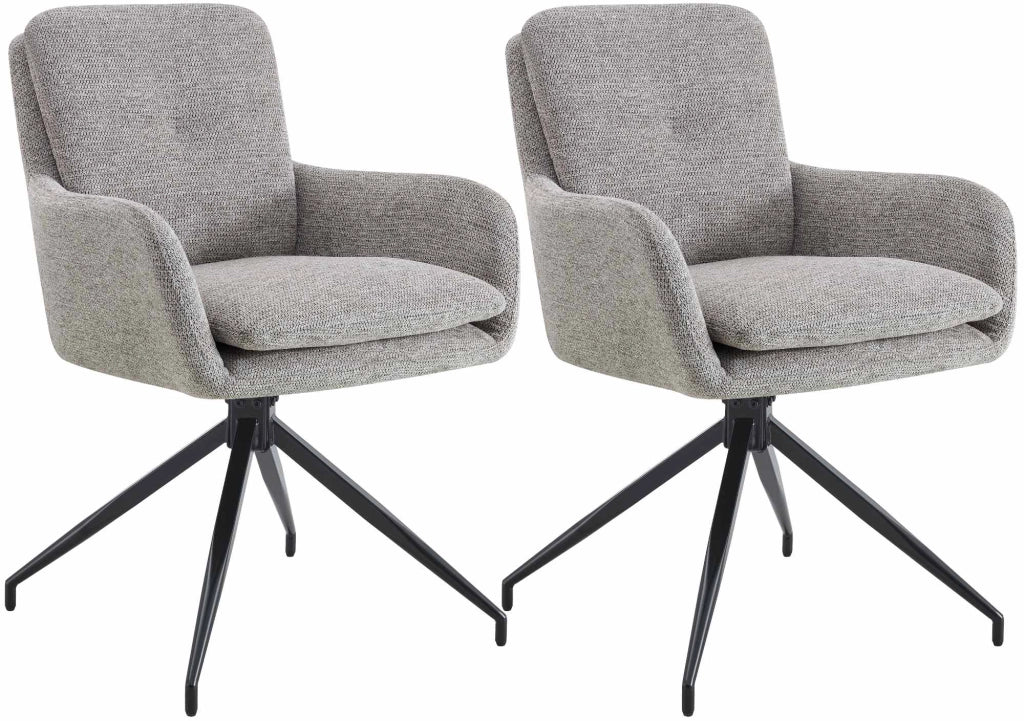 Set di 2 sedie da pranzo in tessuto Pickett 6