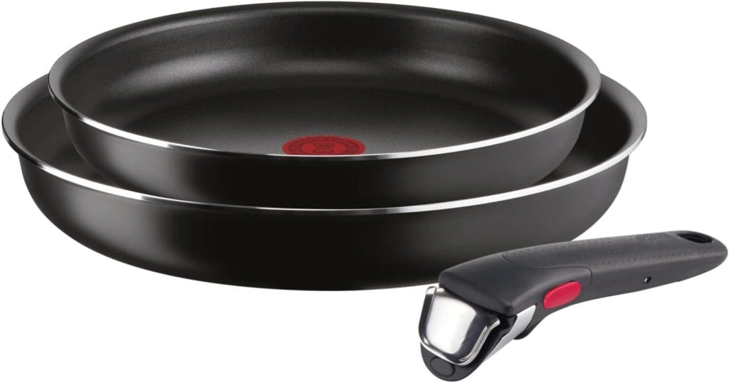 Lagostina Ingenio Essential Plus Set di Pentole, Alluminio per Gas e Forno (no induzione), 17 Pezzi, 2 Casseruole Fonde, 2 Padelle, Tegame, Wok, 5 Coperchi, 5 Proteggi Padella e Manico Removibile