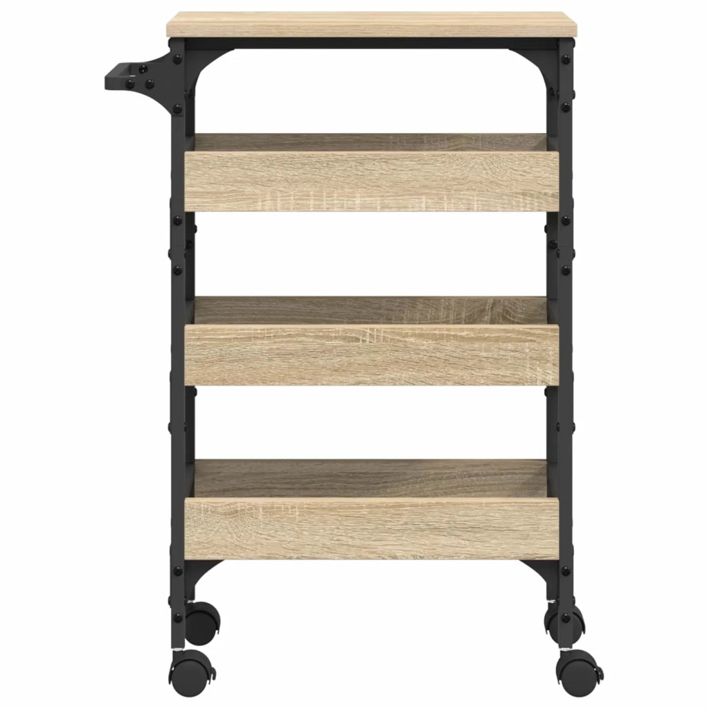 Carrello da Cucina Rovere Sonoma 53 x 20 x 76 cm