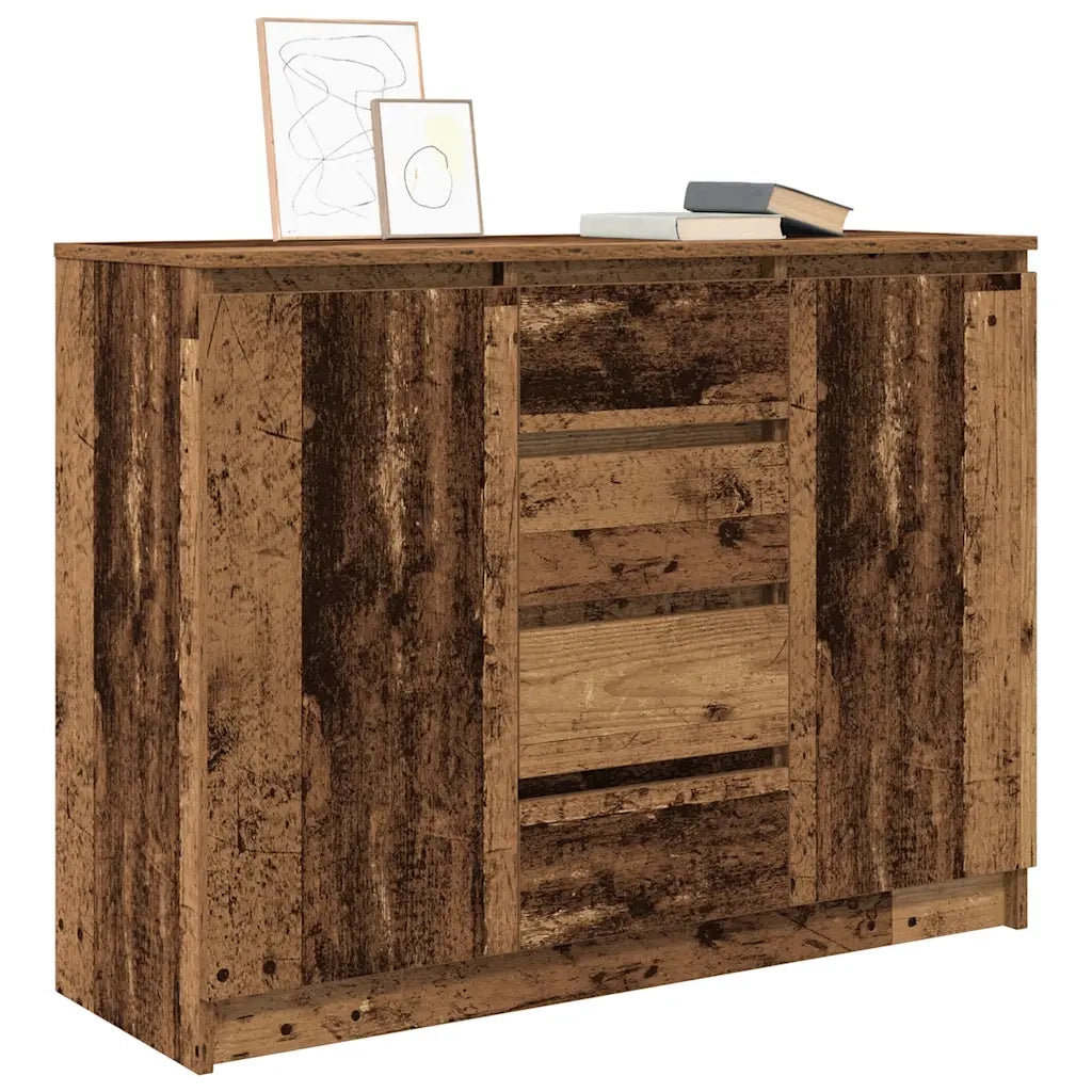 Credenza con Cassetti Legno Antico 100,5x35x76 cm in Truciolato 3328451