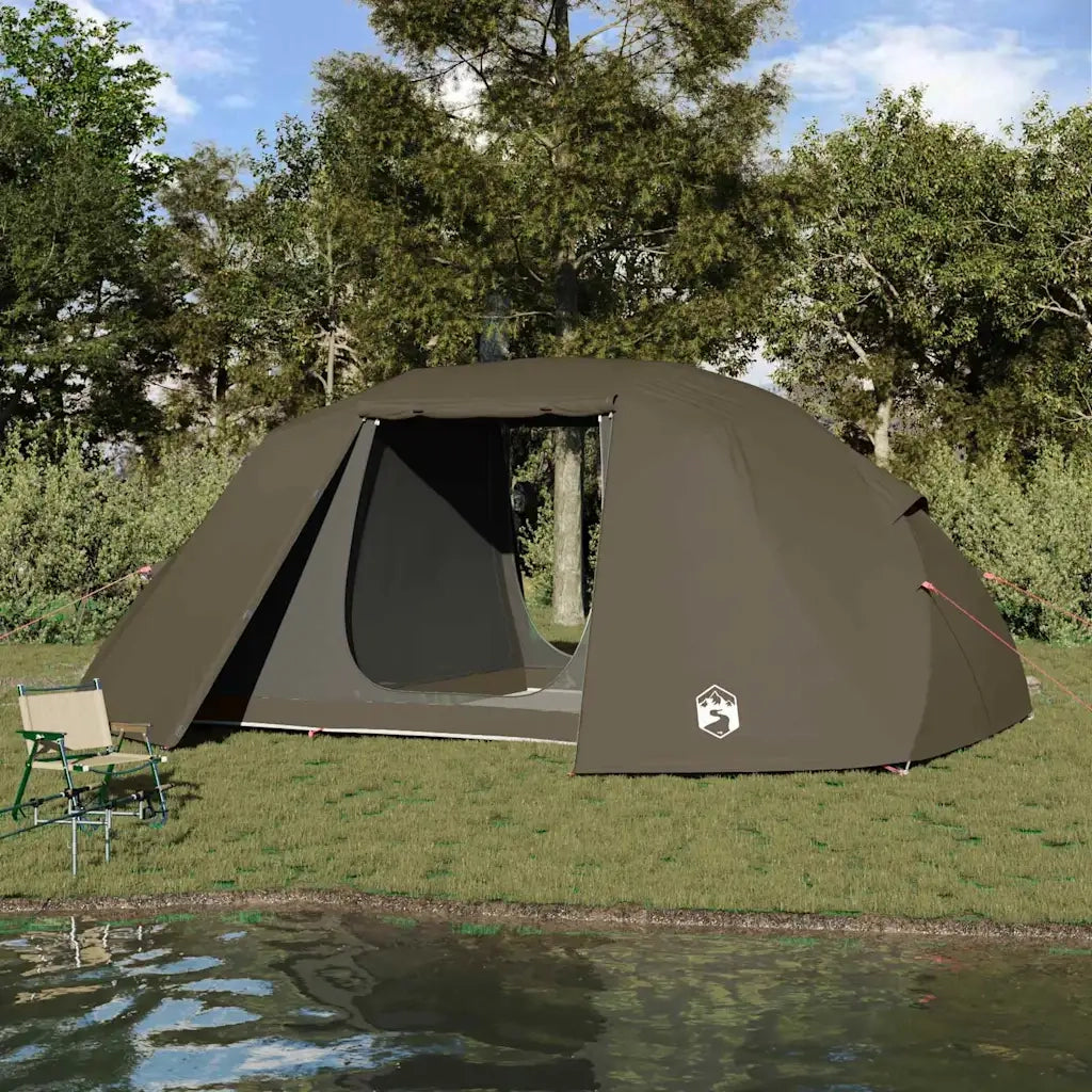 Tenda da pesca con tetto-Tenda da campeggio Marrone 514 x 465 x 187 cm