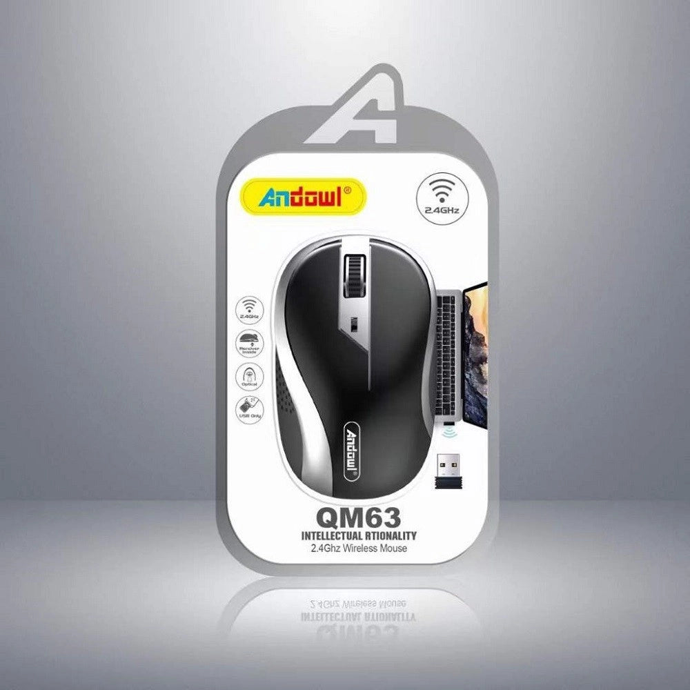 Trade Shop - Mini Mouse Wireless 2.4ghz Ottico Senza Fili Dongle Usb Per Pc Notebook Qm63 -