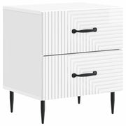 Armadio da Notte con cassetto Bianco Lucido 43 x 34,5 x 47,5 cm