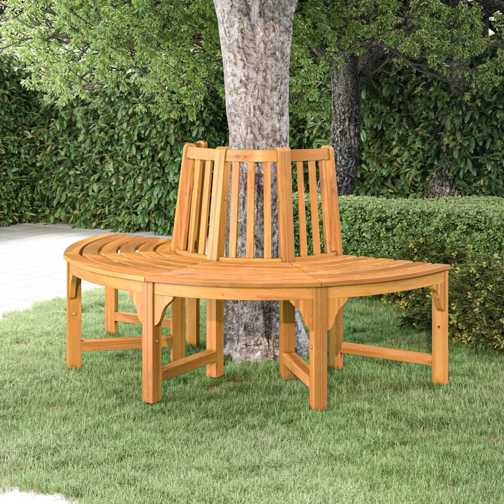 Panchina Albero Semi Circolare Ø160 Legno Massello di Eucalipto 319423