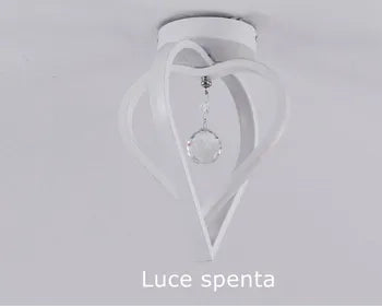 LAMPADA DA SOFFITTO CORRIDOIO DISEGN MODERNO CON CRISTALLO 22w 1760lumen ip20 LUCE CALDA 3000K