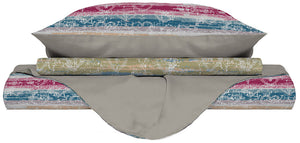 Copripiumino 1 Piazza e Mezzo con Federe Stampato Love Lines