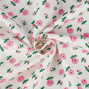 Tessuto per decorazione 1 x 1,62 m - Stoffa di cotone - Fiori rossi retro - Decorazione per la camera - Fai da te per cucire e ricamare