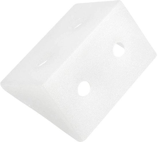 Supporto angolare in plastica - 90 gradi - 100 pezzi - Rafforzamento - Connettori angolari - Duraturo - Per mobili - Angolo unificatore