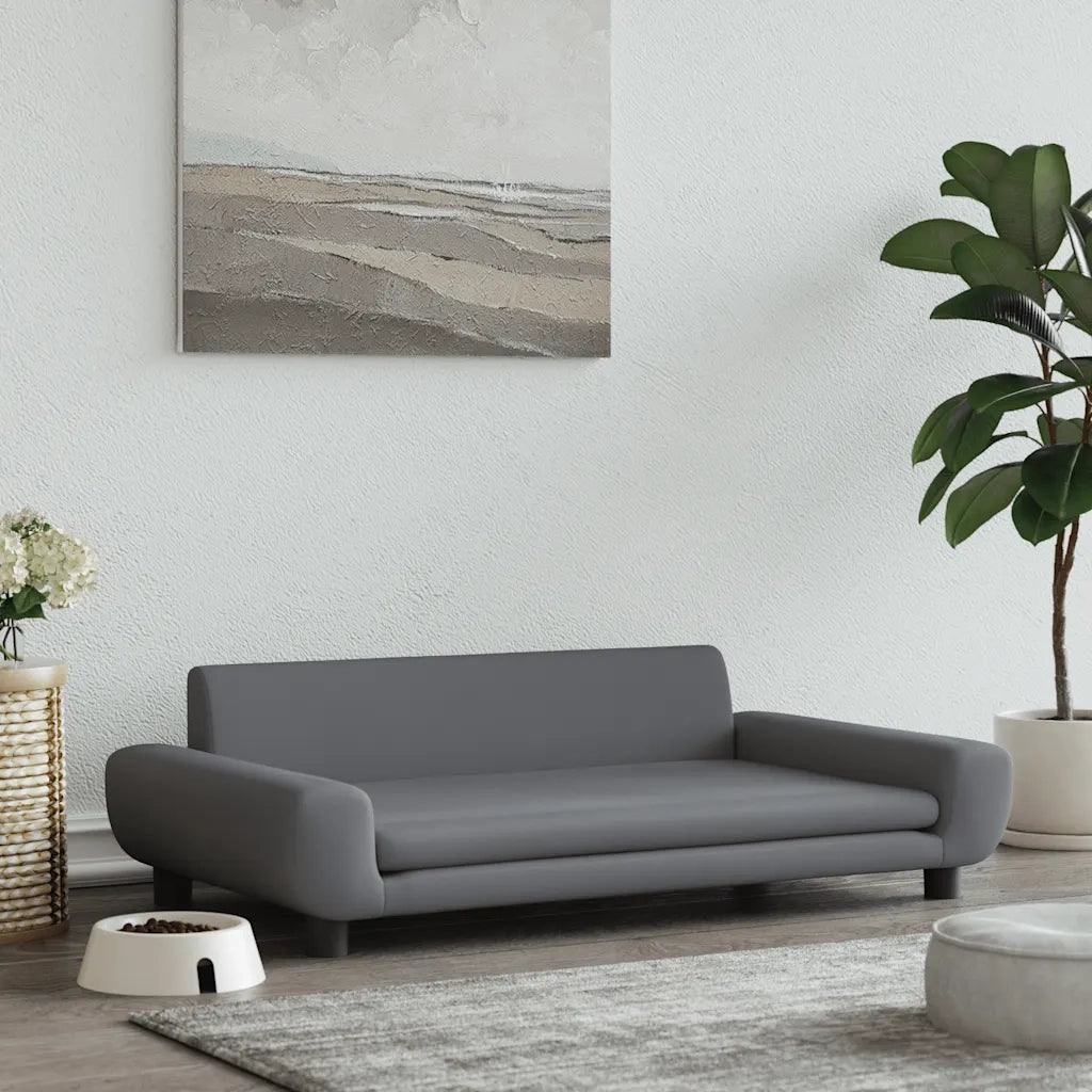Lettino per Cani Grigio Scuro 100x54x33 cm in Velluto CFW2750339