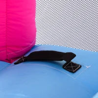 Castello Gonfiabile per Bambini con Scivolo, Piscina e Canestro da Basket, Gioco Gonfiabile Gigante e Rimbalzante per 3 Bambini, 360x305x210 cm