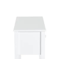 Tavolo Consolle Moderno da Ingresso in MDF con 3 Cassetti, 100x32x85 cm, Bianco