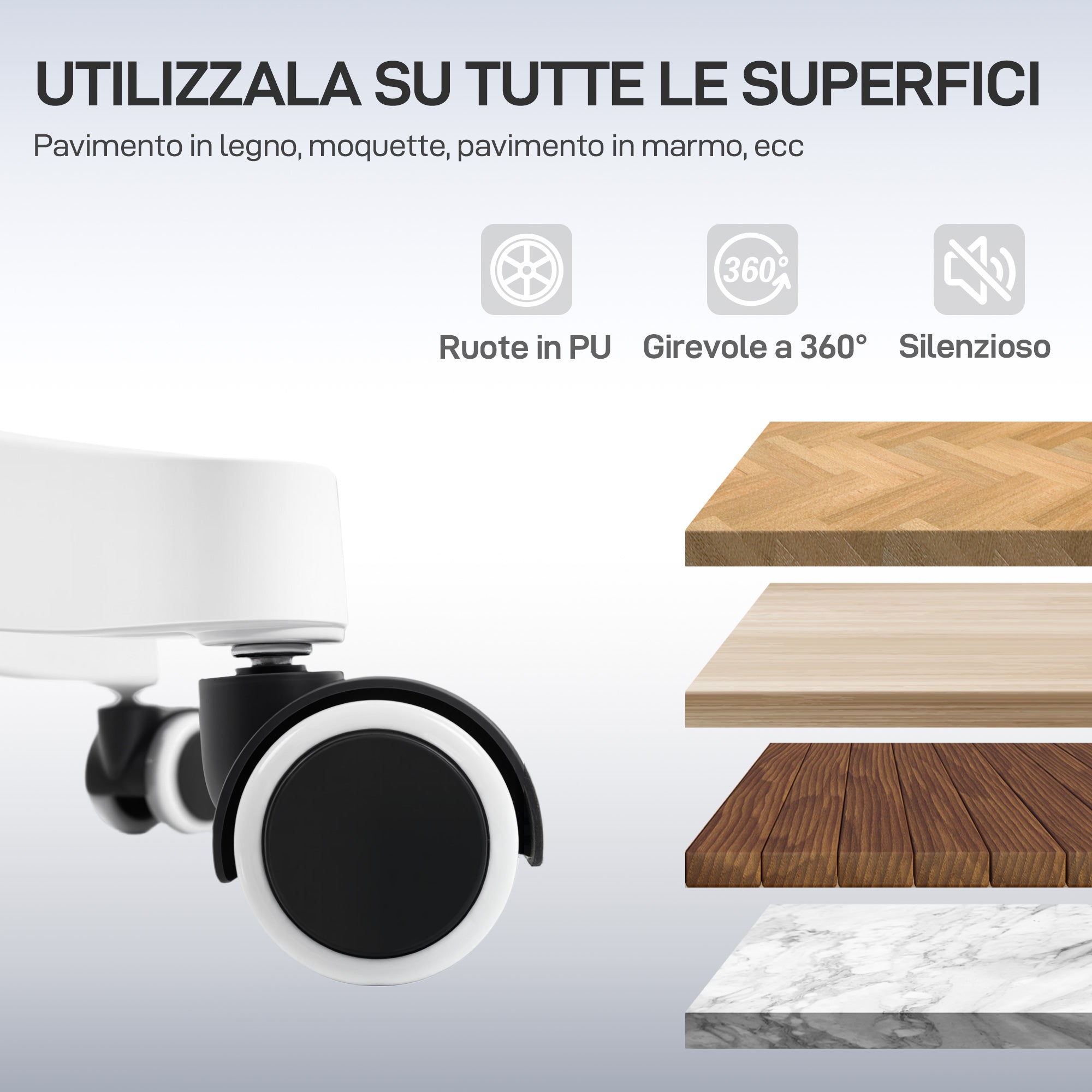Sedia da Ufficio Ergonomica e Traspirante 64,5x62,5x112-122 cm con Supporto Lombare Dinamico 4D Multicolore
