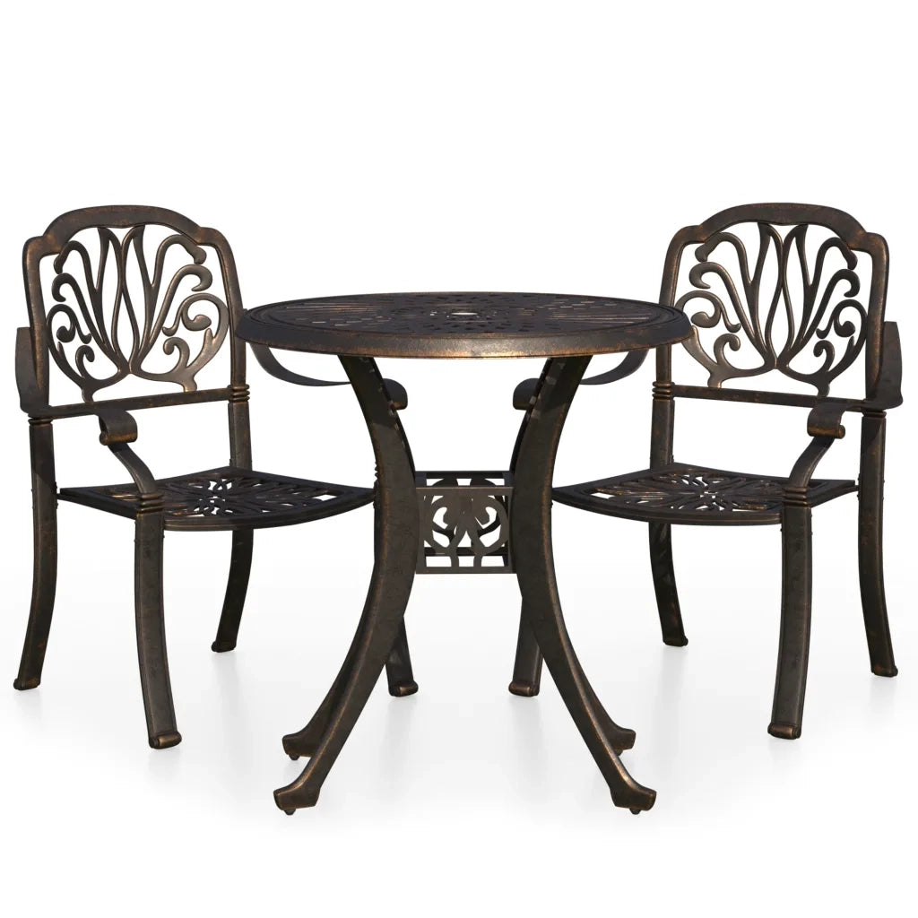 Set da Bistrot 3 pz in Alluminio Pressofuso Bronzo 3070571