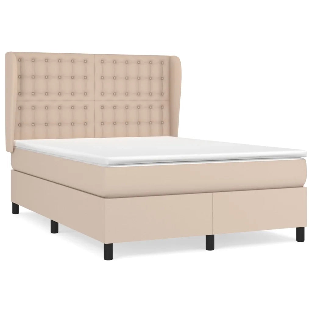 Giroletto a Molle con Materasso Cappuccino 140x200cm Similpelle cod mxl 59857
