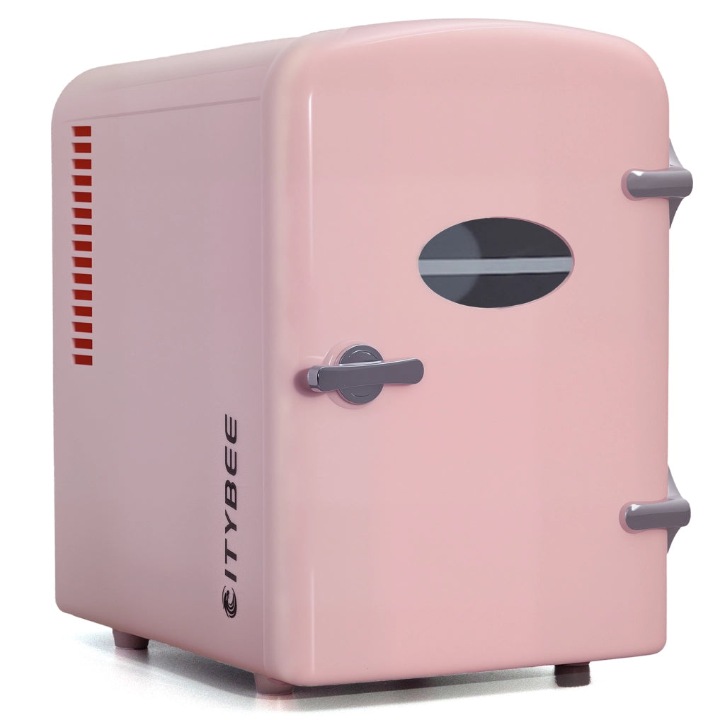 ZMH Mini frigo 4L rosa 12V/230V silenzioso per auto campeggio ufficio