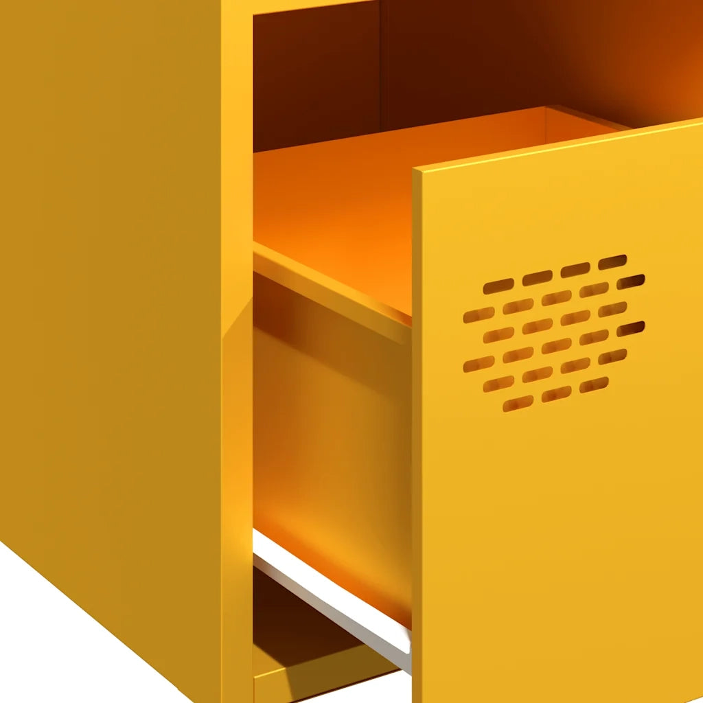 vidaXL Credenza Giallo Senape 68x39x73,5 cm Acciaio Laminato a Freddo