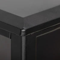 Caminetto Elettrico da 1800W con Effetto Fiamma a 3 Intensità, in Metallo e Vetro, 36x21x47 cm, Nero