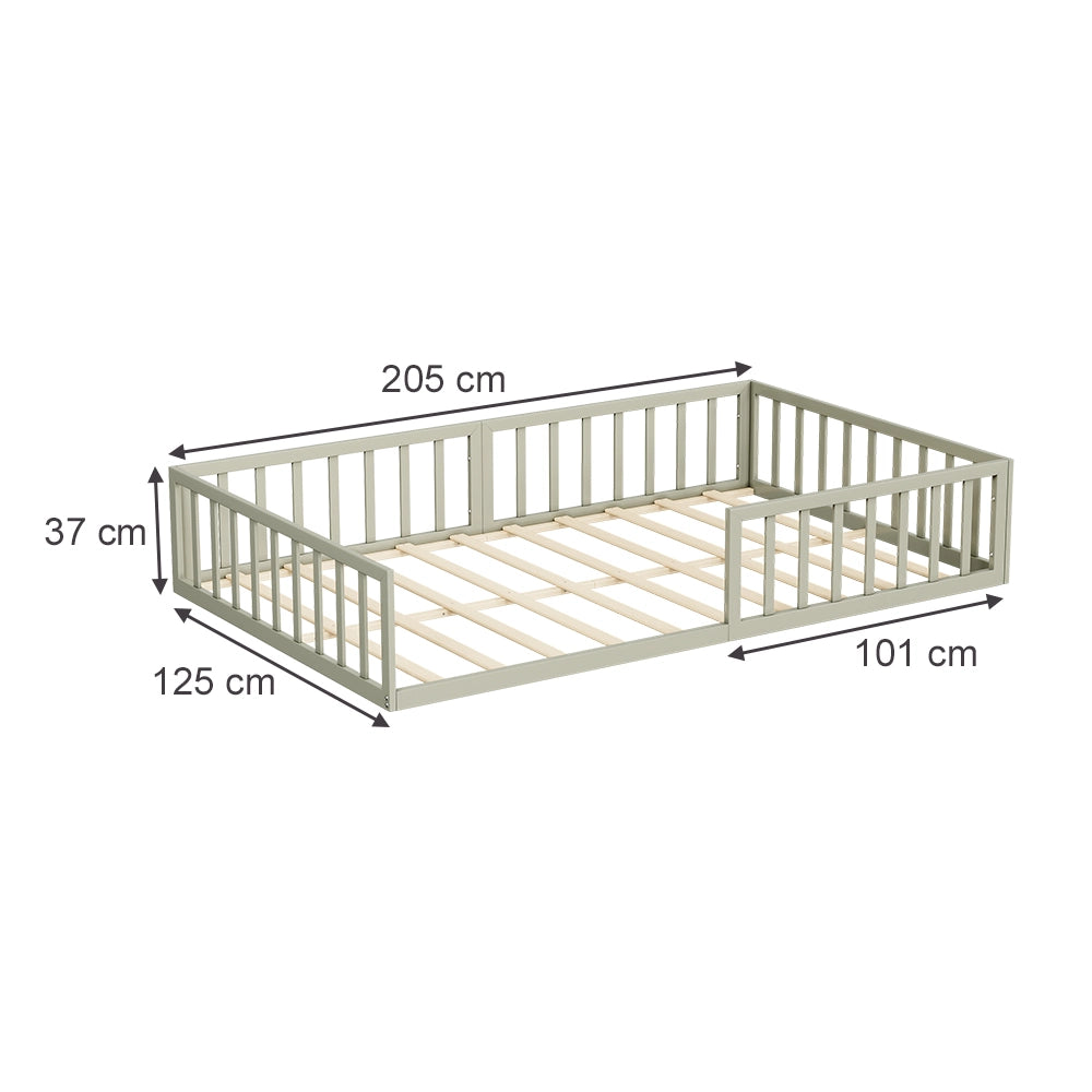 Vitalispa Letto per bambini Grigio 205 x 125 cm Senza materasso