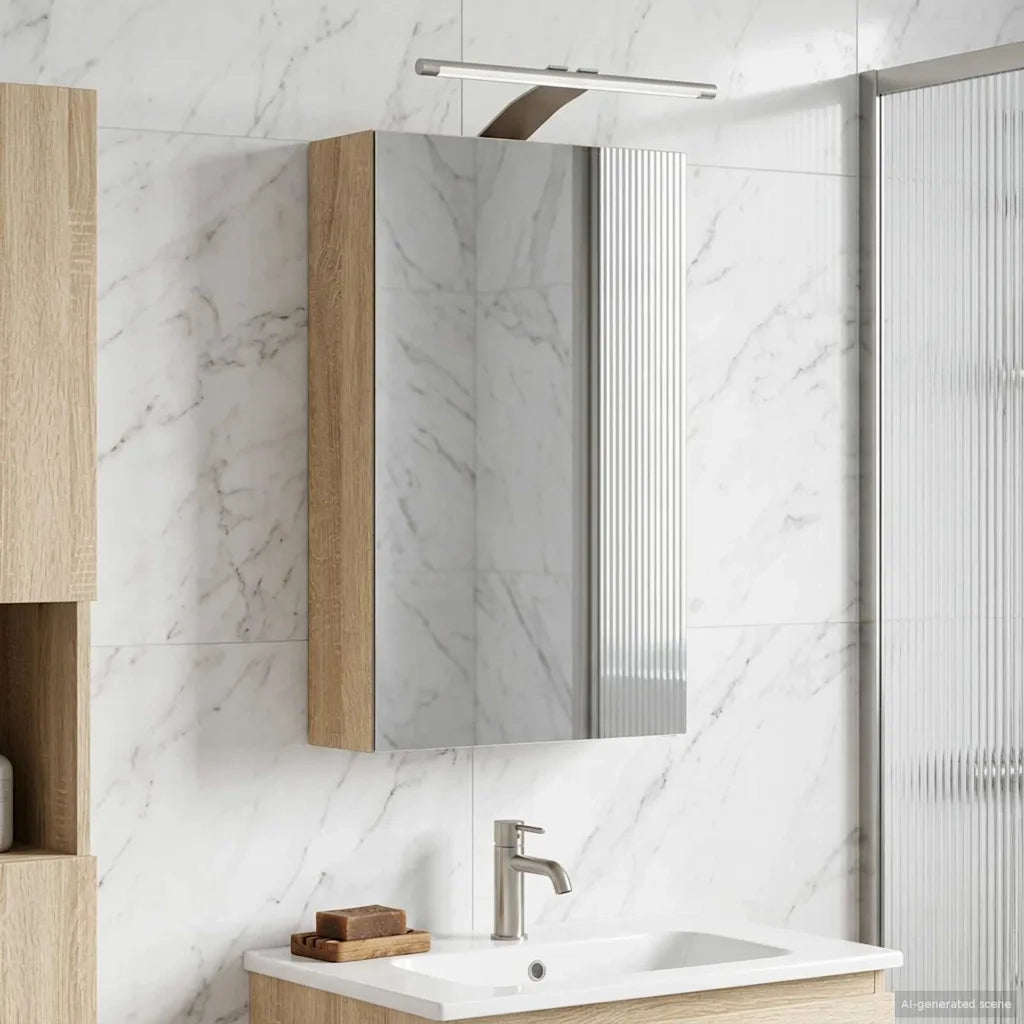 Mobiletto per specchio da bagno Rovere Sonoma 30 x 10,5 x 50 cm 889017