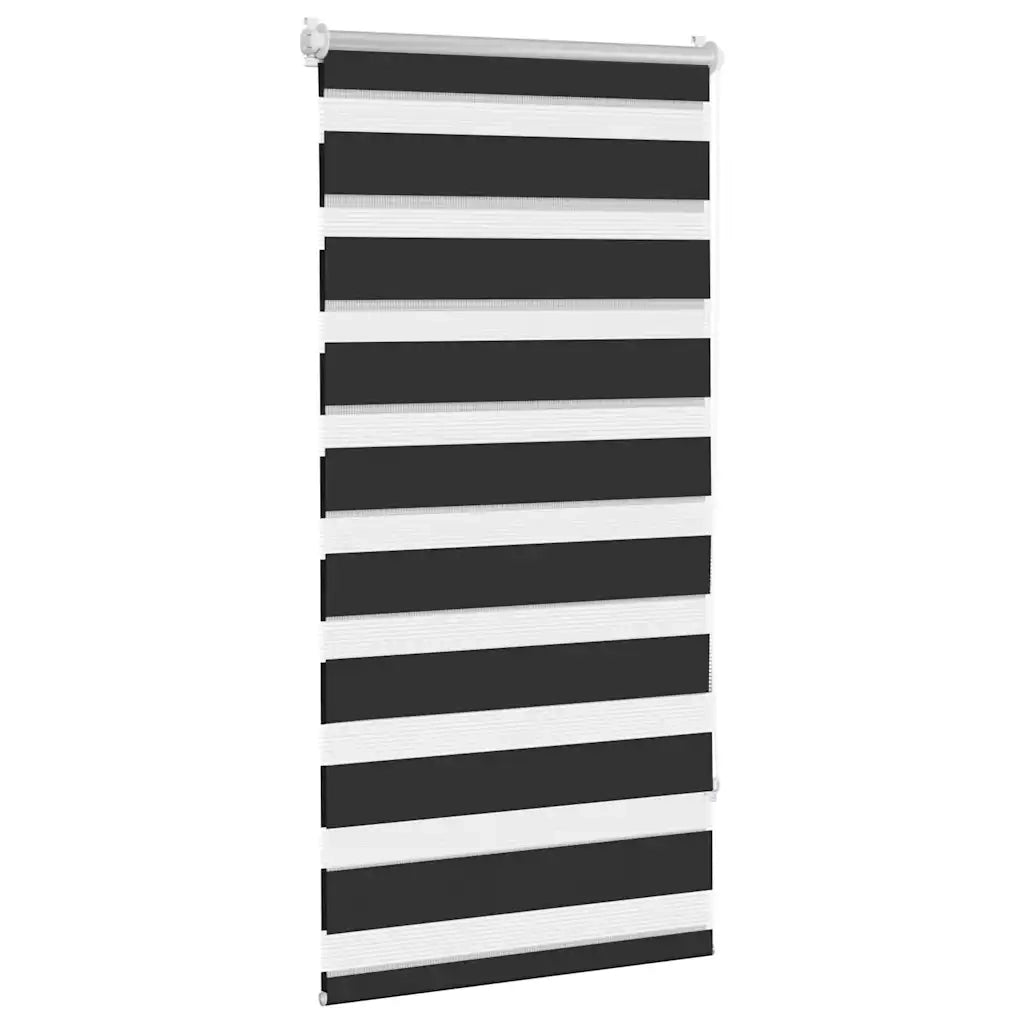 Tenda a rullo zebra-Tenda avvolgibile 60,9x120 cm Tessuto Larghezza 56,7 cm nero