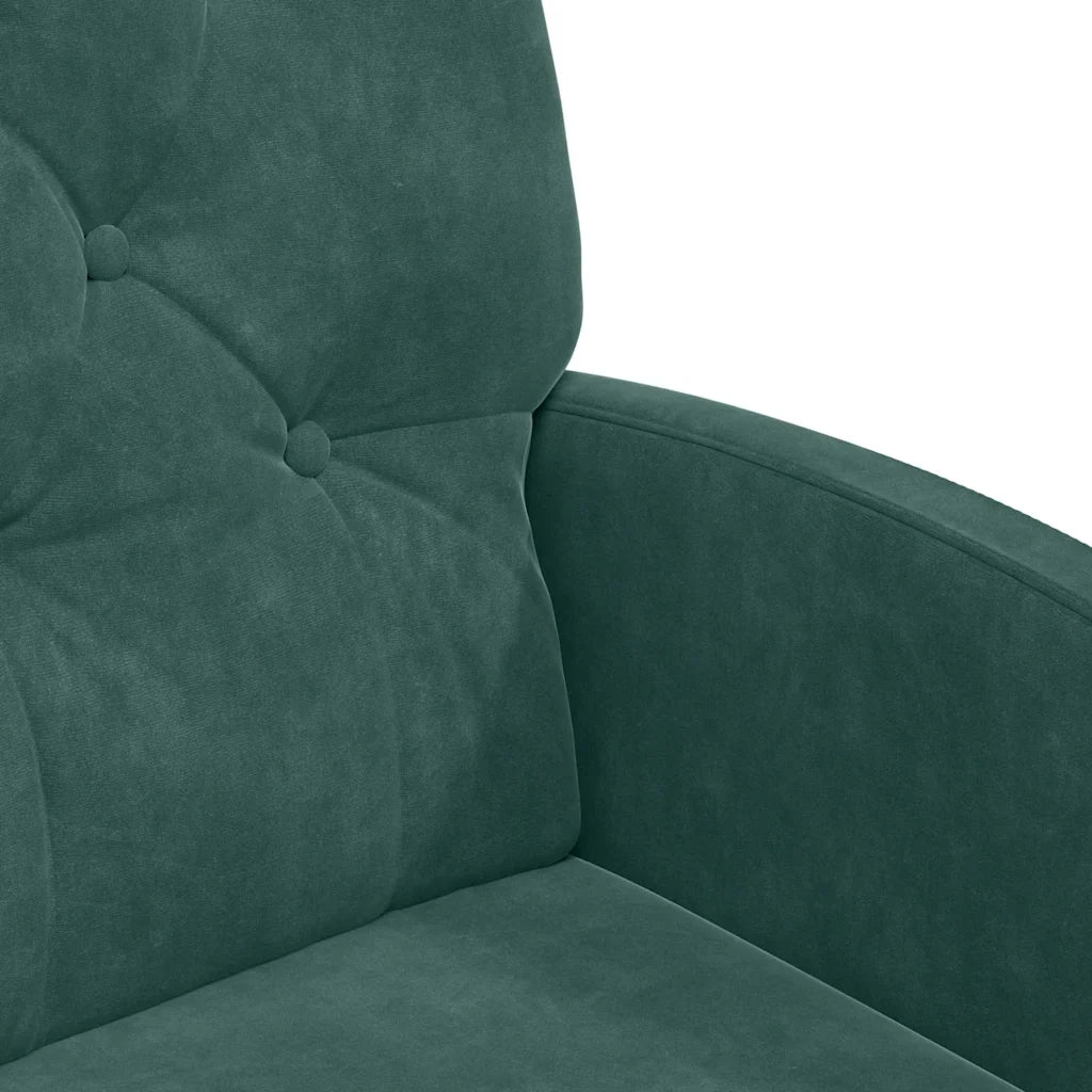 Sedie da Pranzo con Ruote 2 pcs Verde scuro 58 x 67 x 97 cm