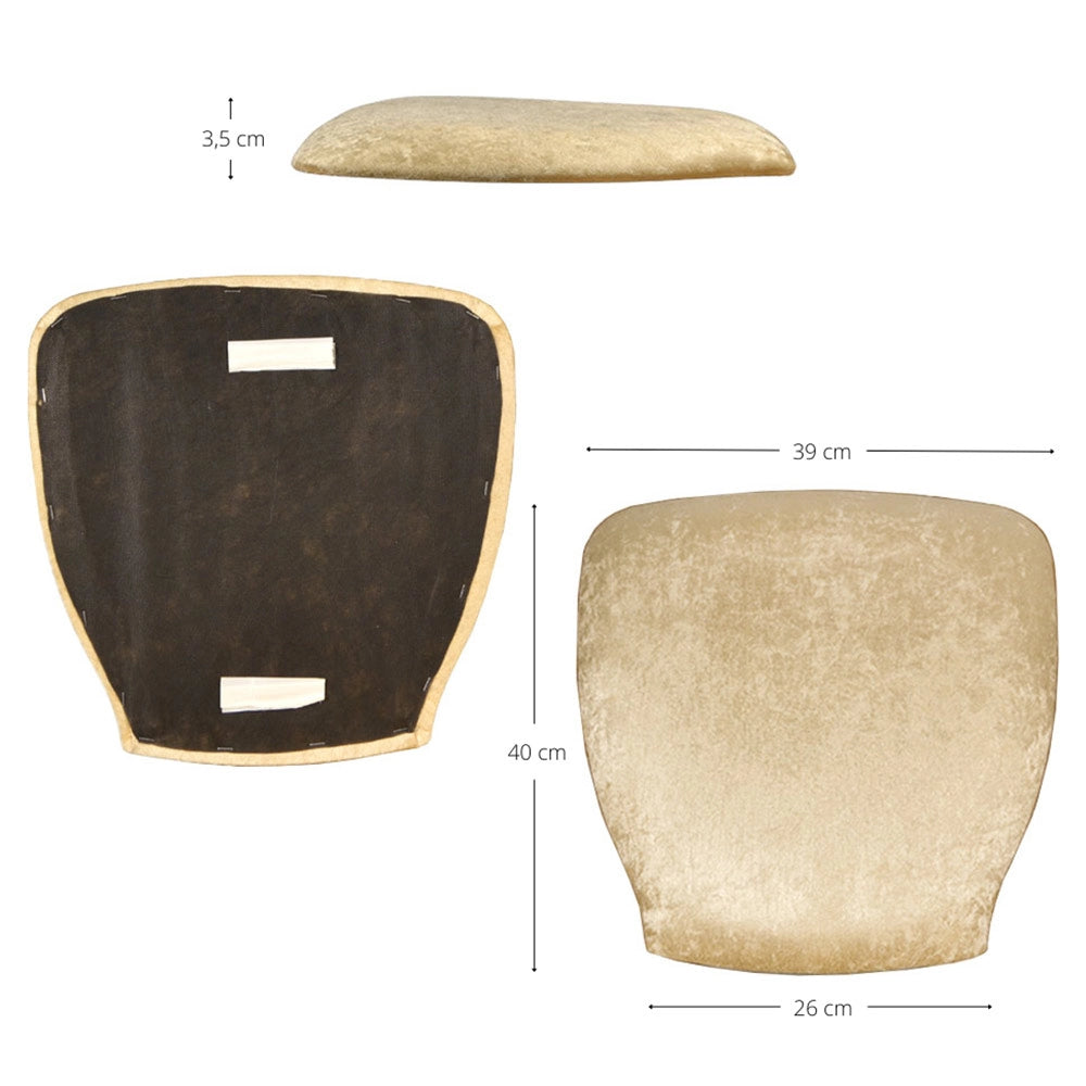 Set da 20 Sedie Chiavarine in Plastica Gialle ottone con cuscino coordinato