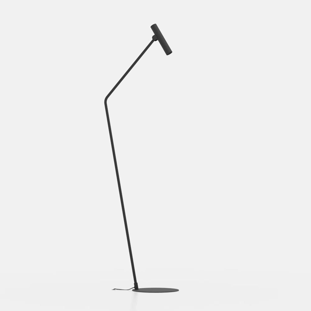 Piantana Moderna Almudaina Acciaio Nero 1 Luce Led Integrato 5W