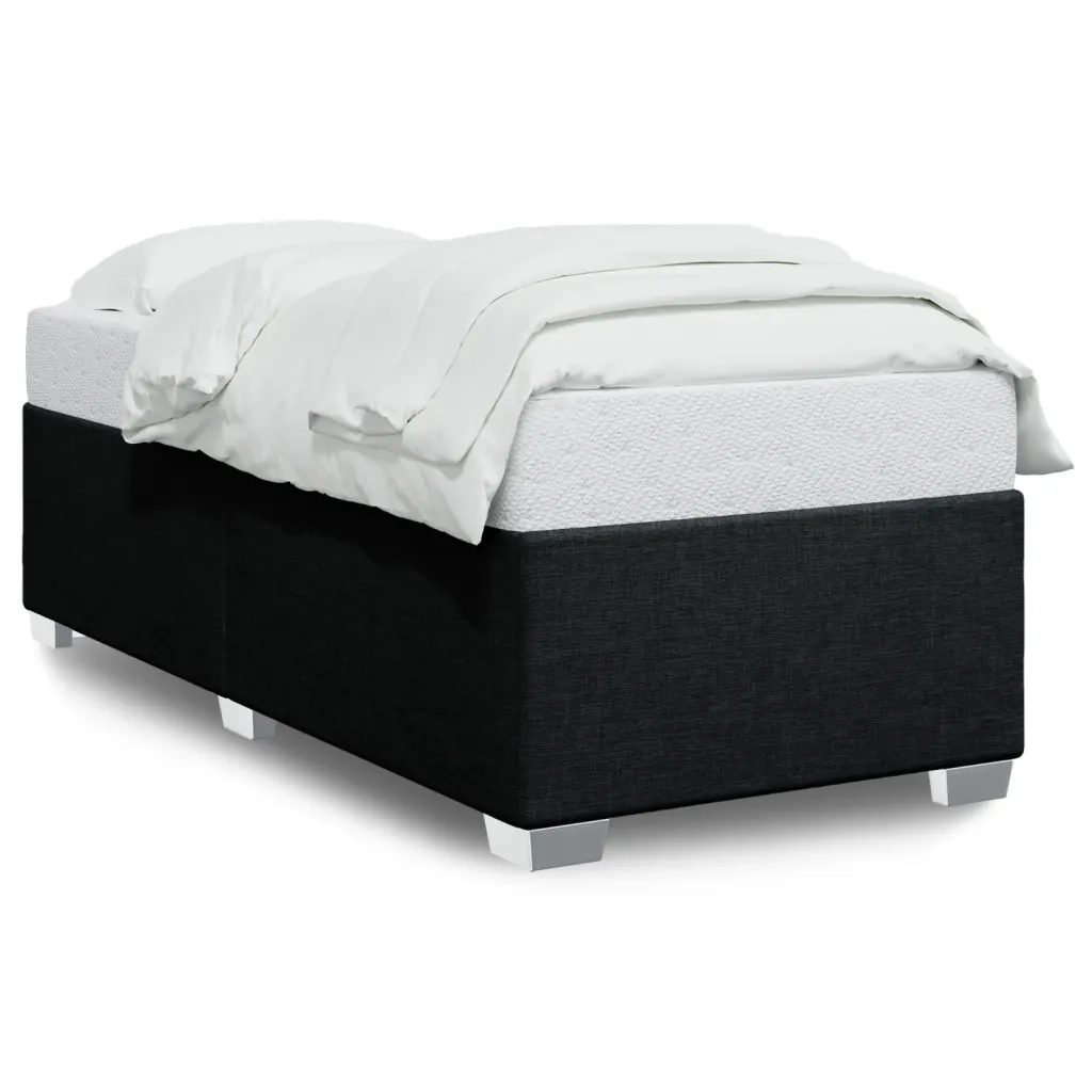 Giroletto senza Materasso-Struttura Letto Nero 90x200 cm in Tessuto 486922