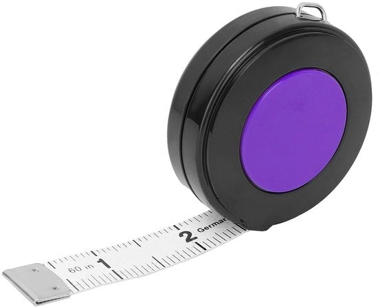 Misuratore estensibile 150 cm - con scala doppia - compattabile - leggero - in materiale plastico