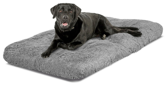 AIO FACTORY 130x90 cm Cuscino per cuccia per cani Shaggy Grigio chiaro Impermeabile