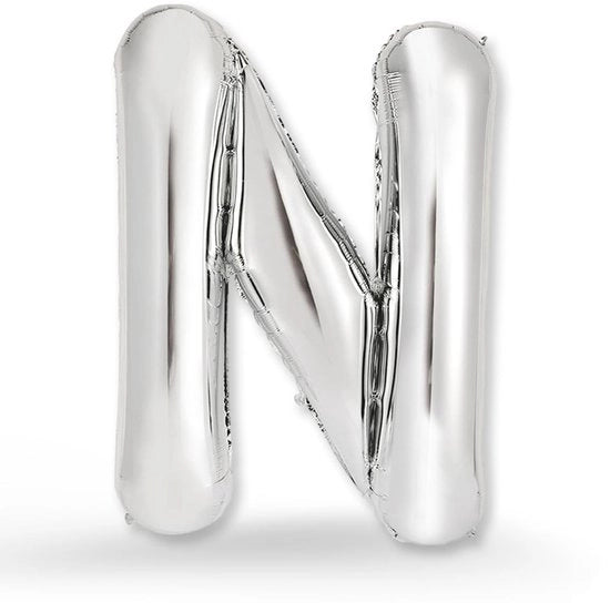 Folieballoone XXL N - Materiale rinforzato - Inflato con elio/aria - Decorazione per feste - Compleanno/nozze - Duraturo - Auguri di compleanno - Ballo lettera