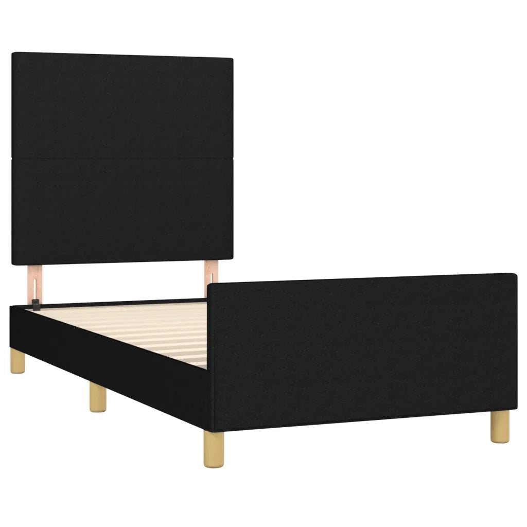 Giroletto senza Materasso Nero 90x200 cm in Tessuto 3124865
