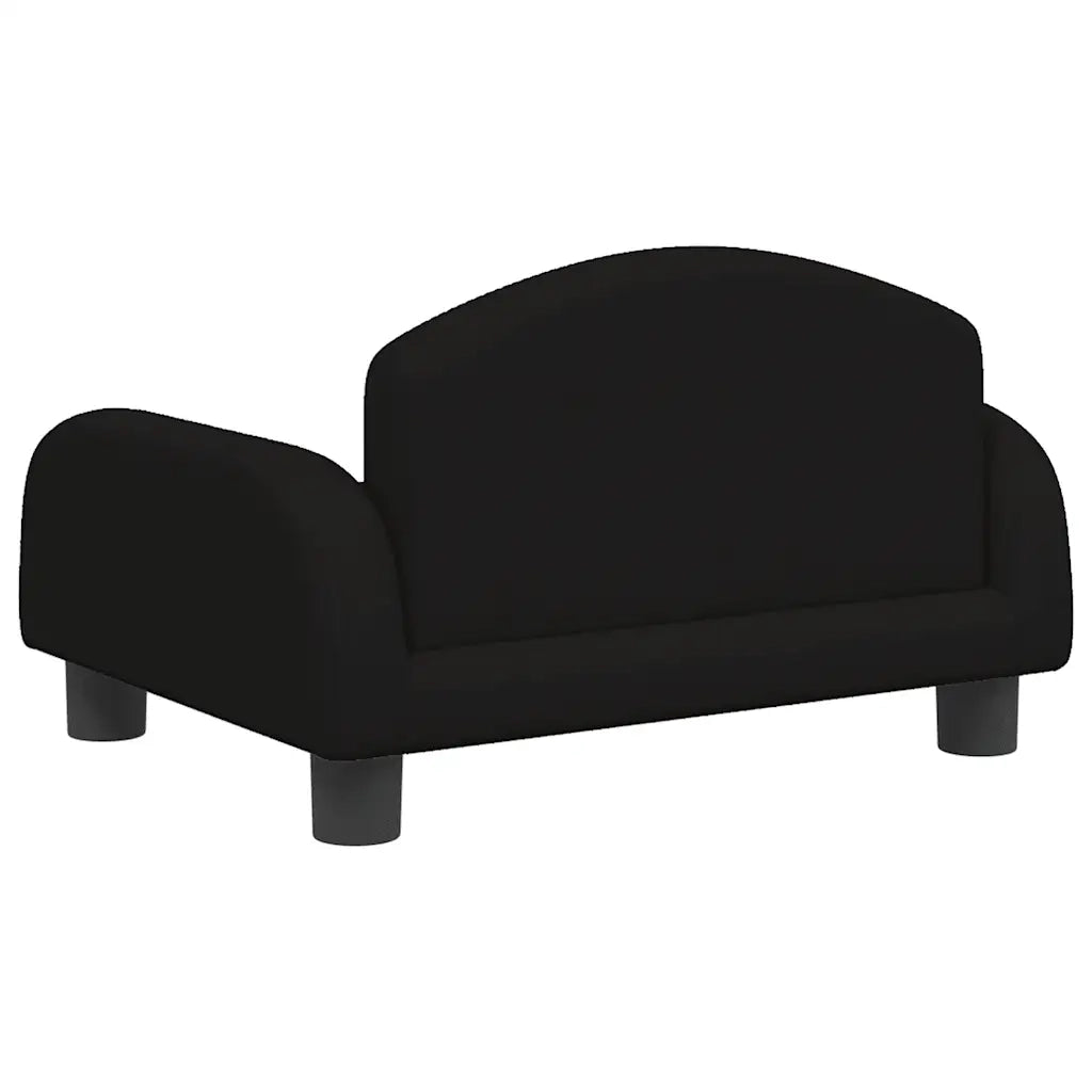 Divano per Bambini-Sofa-Divanetto Nero 50x40x30 cm in Tessuto