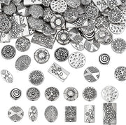 Accessori per gioielli - 120 pezzi - Spacer tibetani - Filo argentato antico - Creazione di gioielli - 12 stili - Lega di alluminio duratura