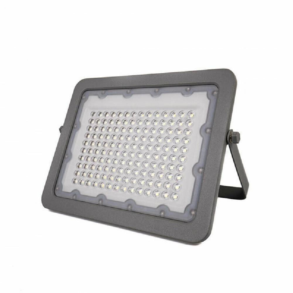 Trade Shop - Faro Led 100w Ultra Slim Esterno Grigio Ip65 Luce 6500k 4000k 3000k Fs100 -