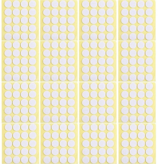 240 Stuks Sticker per Lont, Resistente al Calore, Sticker Doppio Faccia, 20 mm, Autoadesivi Ronde per Decorazione di Candelabri, Muro, Festa, Decorazione