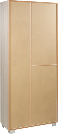 Armadio 3 Ante 1 Cassetto 77x178x34 cm Olmo Chiaro