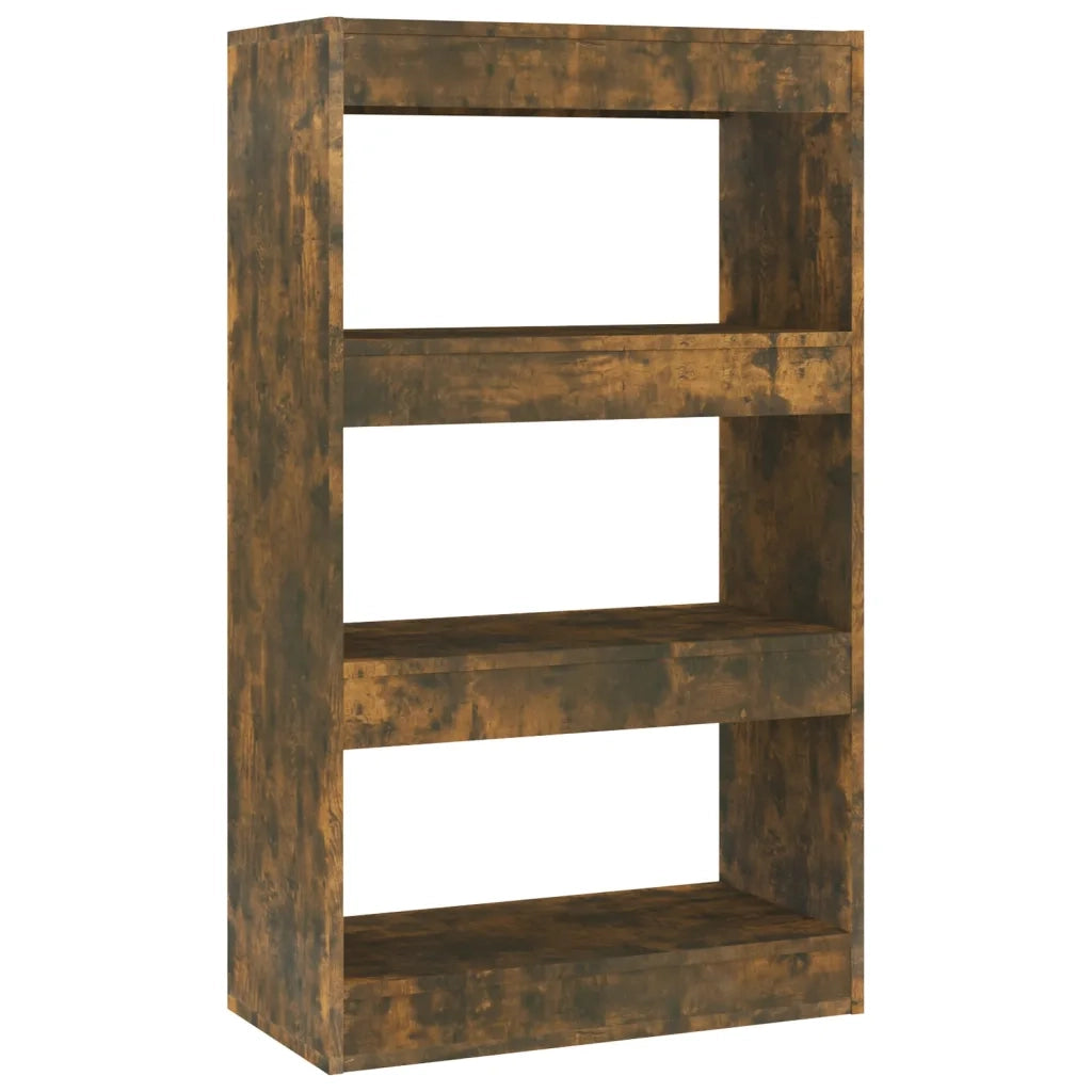 Libreria Divisorio-Scaffale per Libri-Mobile di Stoccaggio Rovere Fumo 60x30x103 cm in Truciolato