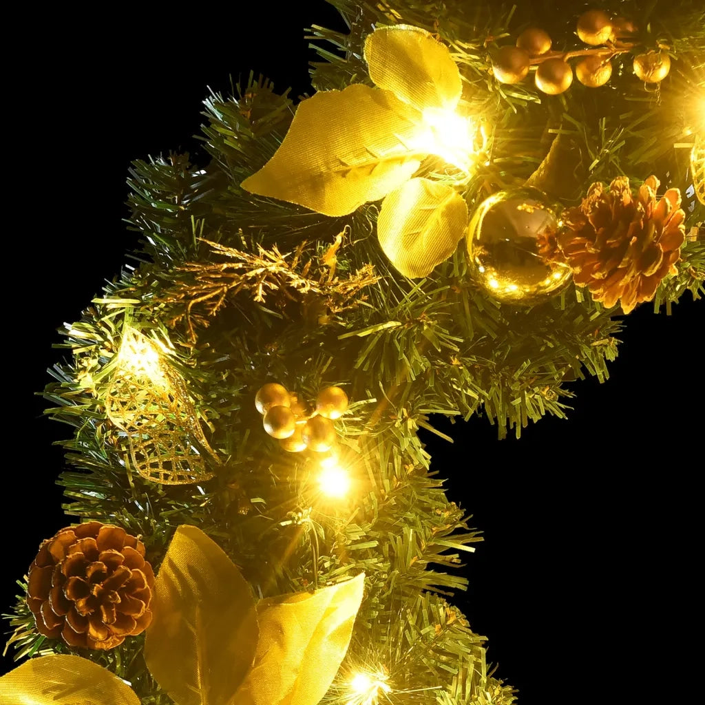 Ghirlanda Natalizia con Luci a LED 2,7 m in PVC Verde 320970