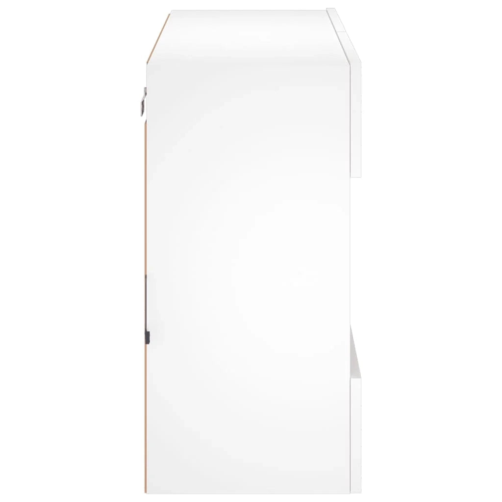 Mobile TV multimediale mensola TV credenza mobile TV parete attrezzata per sala da pranzo soggiorno camera da letto con luci LED 78,5 x 30 x 60,5 cm bianco 02_0027907
